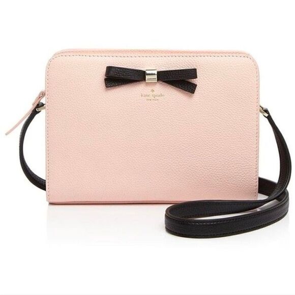 Kate Spade Henderson Street Fannie Pebbled Leather Shoulder Bag Pink & Gold - Picture 1 of 9